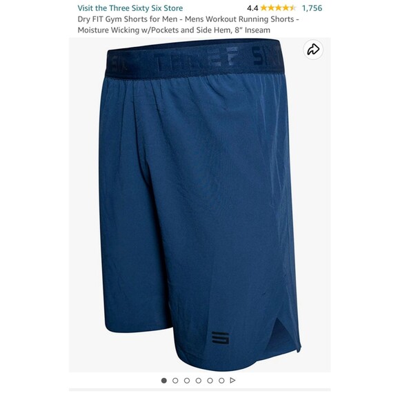 Three Sixty Six men’s running/gym  dry fit shorts sz s - Picture 1 of 10